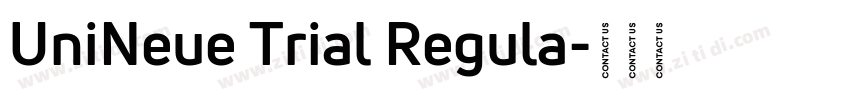 UniNeue Trial Regula字体转换